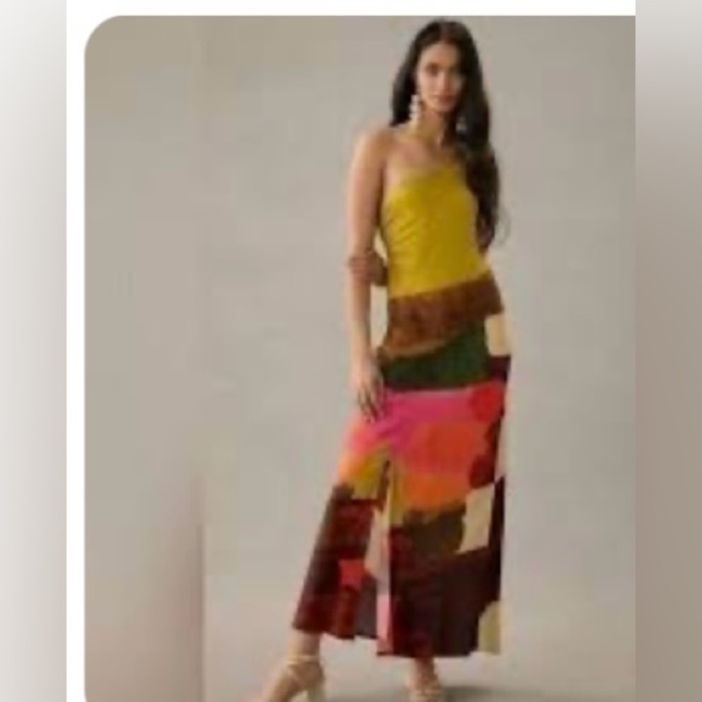 Anthropologie Vibrant Patchwork Maxi Dress by Bl-nk .  Size small in woman’s